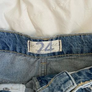we the free denim blue skirt